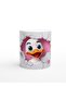 Cheerful Duck Themed Printed Mug Looking from the Cracked Wall
