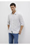 Striped White Black Men's Shirt M0211695-90914 - 2