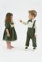 Girl's Khaki Lace Dress and Buckle - 4
