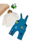 Baby Boy Printed, Salopet / Gardener Overalls and Underwear Set 6-9-12-18-24 Months R2095 - 7