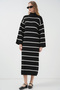 Women's Long Knitwear Dress D.Black 1130 - 2