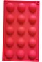 Silicone Baking Mould – 15 Cavity Semi-Sphere, Red
