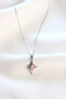 Minimal Pole Star Necklace with Stainless Steel Zircon Stone - 4