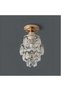 Πολυέλαιος Ezzelin Crystal, 1*E27, Μέταλλο, Χρυσός - 2