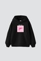 Girl Gang Printed Oversize Unisex Black Hoodie