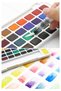 36 Colors Tablet Watercolor and A5 Ring Binder Watercolor Block Paper A5 210Gr 20 Sheets Fine Textured Stone Watercolor - 7