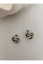 Spiral Round Silver Color Ball Earrings - 2