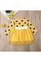 Baby Girls’ Polka‑Dot Daisy Tulle Party Dress | 18-24 Months | Mustard Yellow | Cotton | Soft - 2