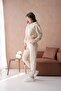 Striped Hooded Oversized Tracksuit Set with Elastic Waist - 8