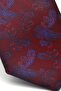 Navy Blue Shawl Patterned Burgundy Woven Fabric Slim Fit Tie with Handkerchief // Sdk-2507-3 - 3