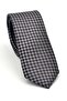 Brown Piti Square Patterned Mink Woven Fabric Handkerchief Slim Fit Tie // Sdk-2503-3