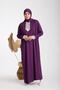 ONE-PIECE WOMEN'S PRAYER DRESS WITH HEADSCARF AND LACE - 5