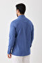 Long Sleeve 100% Cotton Slim Fit Men's Shirt - Button-Down, Linen Look, Cool-Keeping, Non-Pulling Fabric - 5