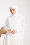 ONE-PIECE WOMEN'S PRAYER DRESS WITH HEADSCARF AND LACE - 5