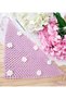 Hair Bandana Flower Motif Hand Knitted Pink