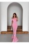 Women's Imported Scuba Crepe Fabric Bow Detail Stone Embellished Lined Special Design Maxi Dress