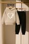 Heart Printed 3 Thread Children's Tracksuit Set