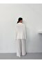Thin Waist Elastic Draped Ecru Modal Trousers Pajamas - 2