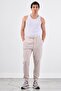 Men's Regular Fit Beige Sweatpants