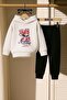 Shark Printed 3 Thread Children's Tracksuit Set