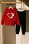 Heart Printed 3 Thread Children's Tracksuit Set