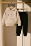 Heart Printed 3 Thread Children's Tracksuit Set