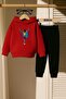 Soccer Player Printed 3 Thread Children's Tracksuit Set