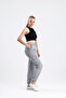 Painting Gray Sweatpants with Cargo Pockets and Elastic Waist - 3