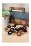 Hair Clip Girl Child Buckle Women Brown Ultra Flexible Serrated 20 Pcs Towel Rubber Buckle Set