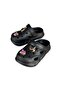 Girl Child Black Stone High Soft Sole Indoor Slippers Sandals