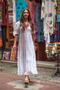 White Brode Detailed Backless Dress - 6