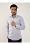 Men's Slim Fit Long Sleeve Light Gray Shirt - 2