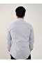 Men's Slim Fit Long Sleeve Light Gray Shirt - 5