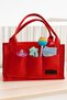 Red Felt Mother Baby Care Bag Organizer for Newborns - 4