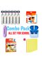 Back to School Combo,6 Pk of Pencils, Crayons, Sharpener, Eraser, Color pencils, Sticky notes
