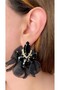 Diva Charm Stylish Earrings with Tulle Detail - 2