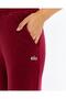 Burgundy Wide Leg Modal Fabric Women's Sweatpants - 4