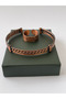 Unisex Adjustable 100% Pure Copper Bracelet Stylish Copper Ring Combination Handmade Bracelet Ring