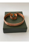 Unisex adjustable 100% pure copper bracelet stylish copper ring combination handmade bracelet ring