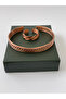 Unisex Adjustable 100% Pure Copper Bracelet Stylish Copper Ring Combination Handmade Bracelet Ring