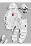Unisex Women/Men Bepand Custom Printed Cotton Oversize Jogger Hooded Sweatshirt Bottom Top Set