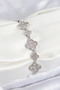 Brass Zircon Stone Clover Model Silver Color Vip Series Women's Bracelet - Tj-Bb7521