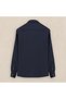 Intervi̇we Woven 100% Satin Cotton Slim Fit Navy Blue Shirt - 2