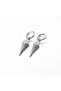 Hanging Embroidered 316L Stainless&Blackened Steel Earrings - 4