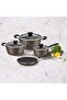 Sicilia 7 Pieces Hazelnut Aluminum Cookware Set - 4