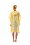 Women's Bathrobe Poncho Peshtemal Cotton Beach Towel Yellow - 3