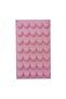 35-Cavity Heart Shaped Cookie Mold, Pink Silicone Baking Mould