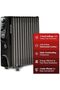 13 Fins Oil-Filled Radiator Heater | 2900W Power | 3 Heat Settings | Adjustable Thermostat | - 2