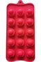 Multipurpose Silicone Sphere Mold - 15 Round Cavity Red Tray for Creative Projects