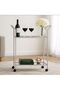 FFD Luxury Two-tier Bar Cart with Mirrored Shelves 80x40x90cm - 3